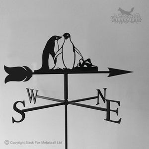 Penguins weathervane with traditional arrow chosen.