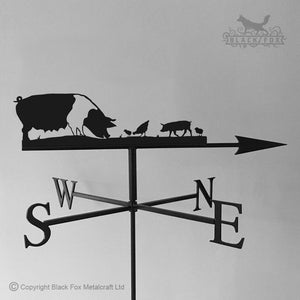 Pig and Chickens weathervane with traditional arrow selected.