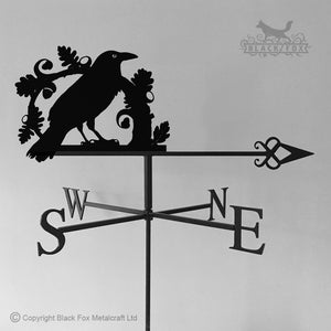 Raven weathervane with celtic arrow chosen.