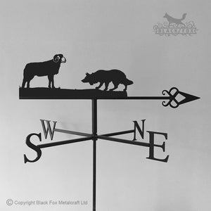 Swaledale and collie weathervane with celtic arrow chosen.