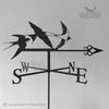 Swallows weathervane with celtic arrow chosen.