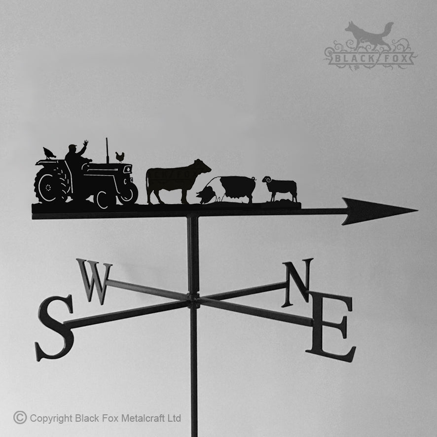 Tractor and Farm Animals Weathervane | Made in UK – Black Fox ...